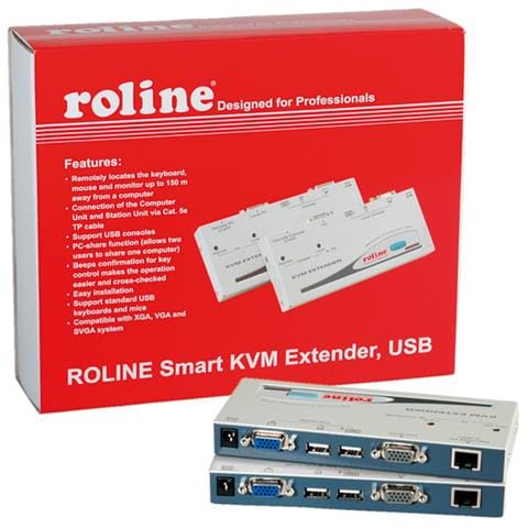 Smart KVM Extender, USB, 1024 x 768 Pixel, Metallo, 20 x 156 x 65 mm - Foto 1